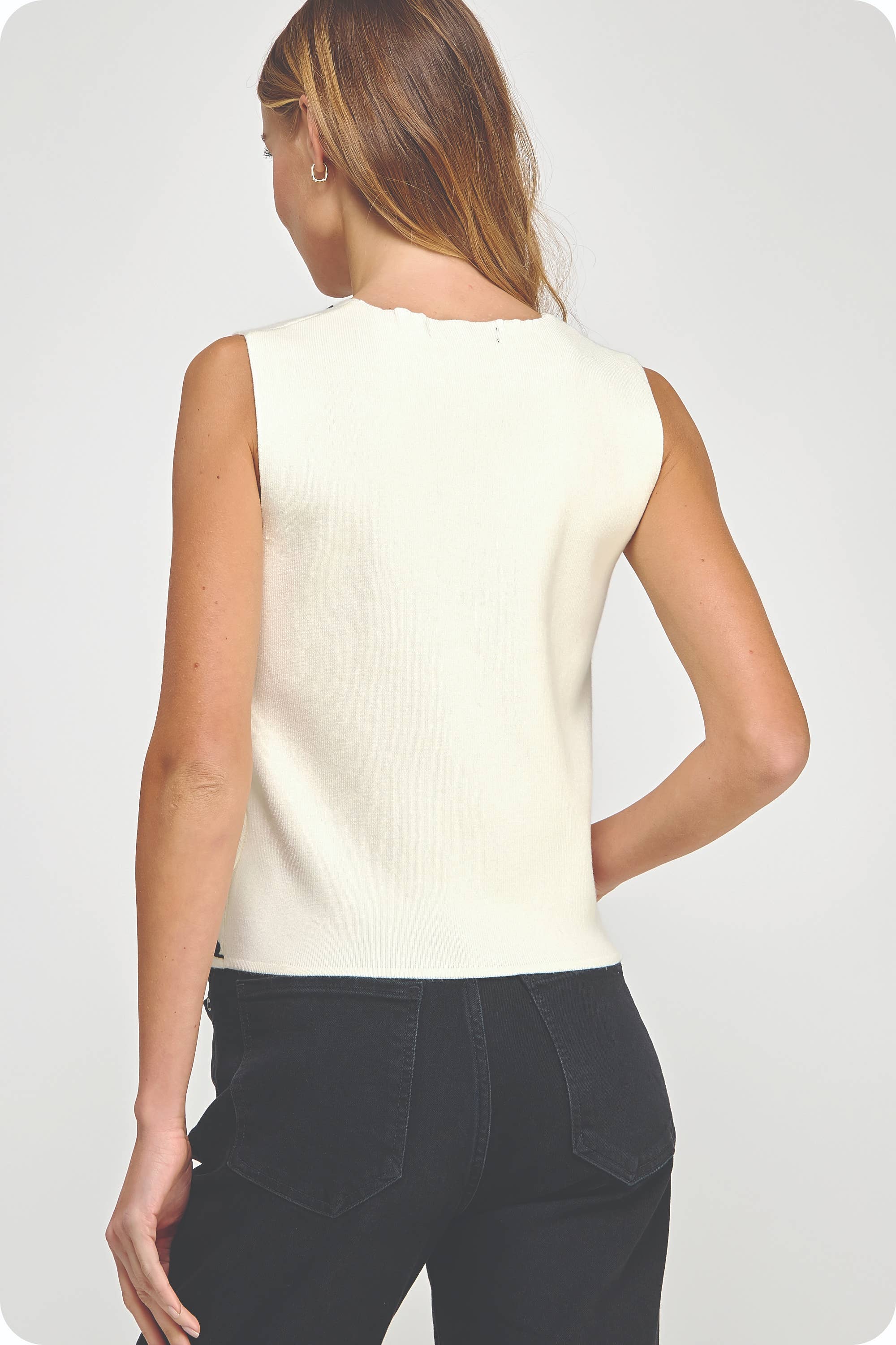 Strut & Bolt - Venta al por mayor Chaleco de abrigo - Mujer - Top sin mangas de punto con bordado floral43