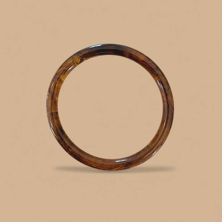 Brown bangle SM - Cellulose acetate for wholesale by agathe & cocö