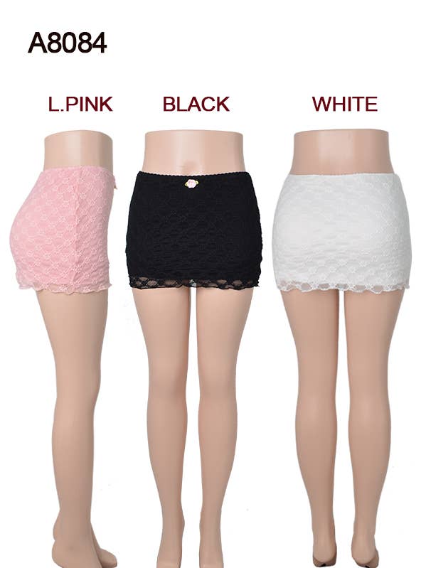 A8084 LACE SHORT FASHION SKORTS MIXED SIZES 12PCS/PACK for wholesale by SSImport