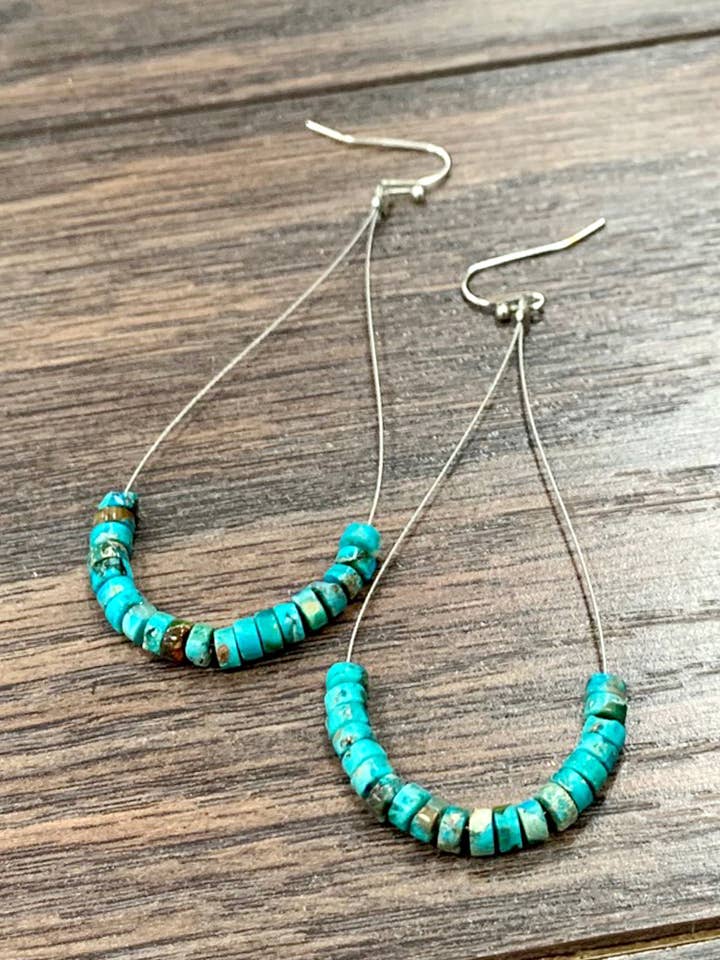 722458, Handmade Rondelle Gemstone Earrings for wholesale by ISAC Trading Inc