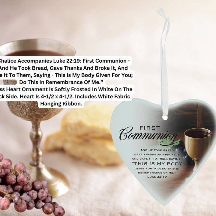 Dicksons - Wholesale Ornament - Glass Ornament First Holy Communion Luke1