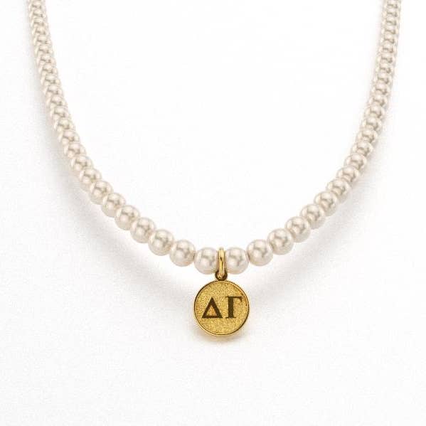 Colar de pérolas Delta Gamma Sorority Purity por atacado de Shawn Paul