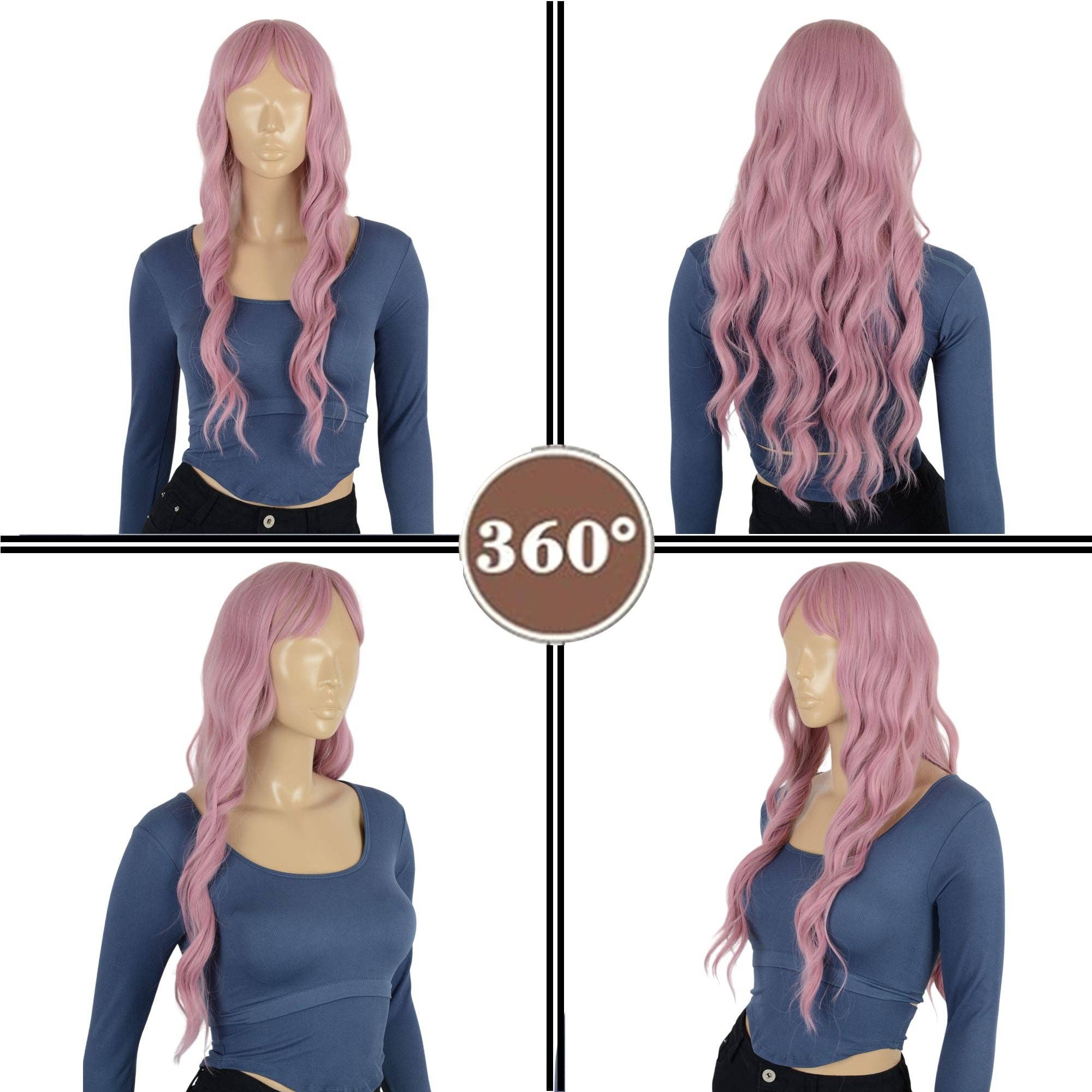 AK Brand - Wholesale Wig/Hair Piece - Long White Blonde Synthetic Wig with Bangs12