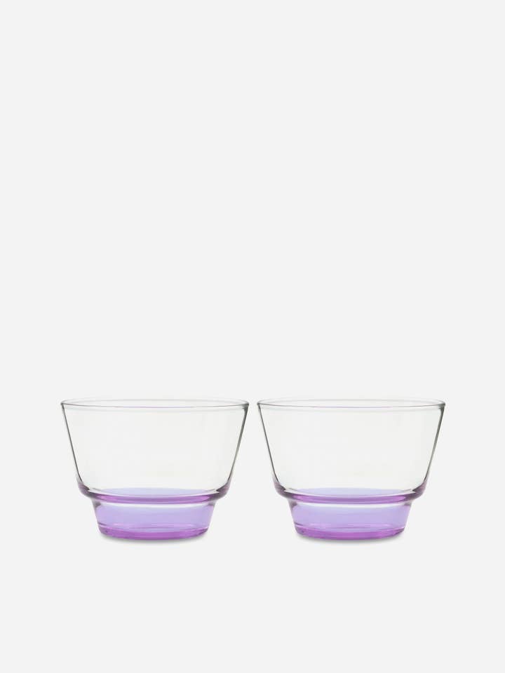 Cirrus Stackable Glass (Purple) - Set of 2 for wholesale by Hudson Wilder
