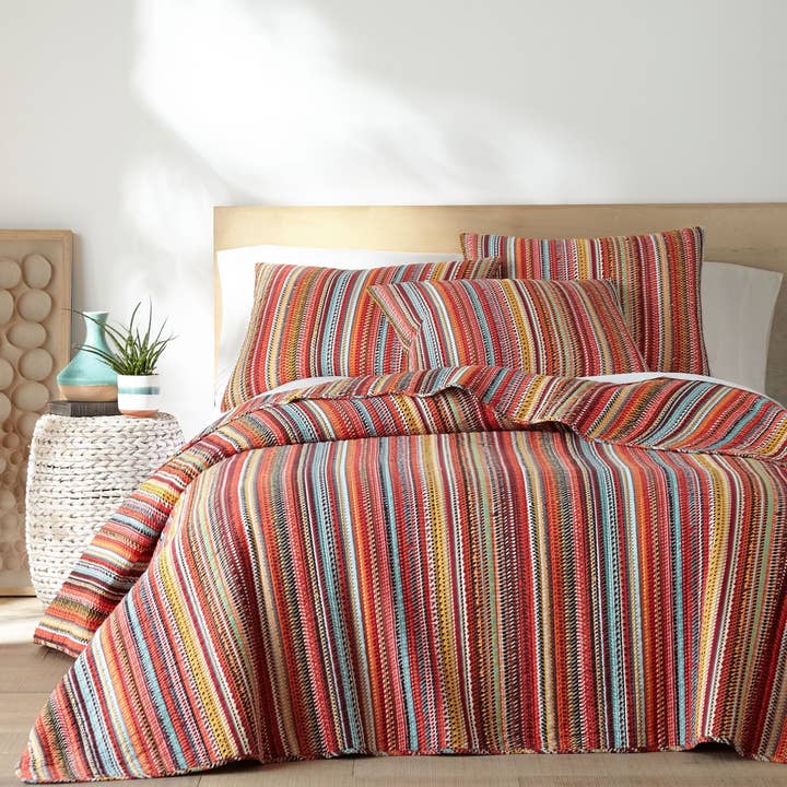 Uluru Stripe Quilt Set for wholesale by Levtex Home