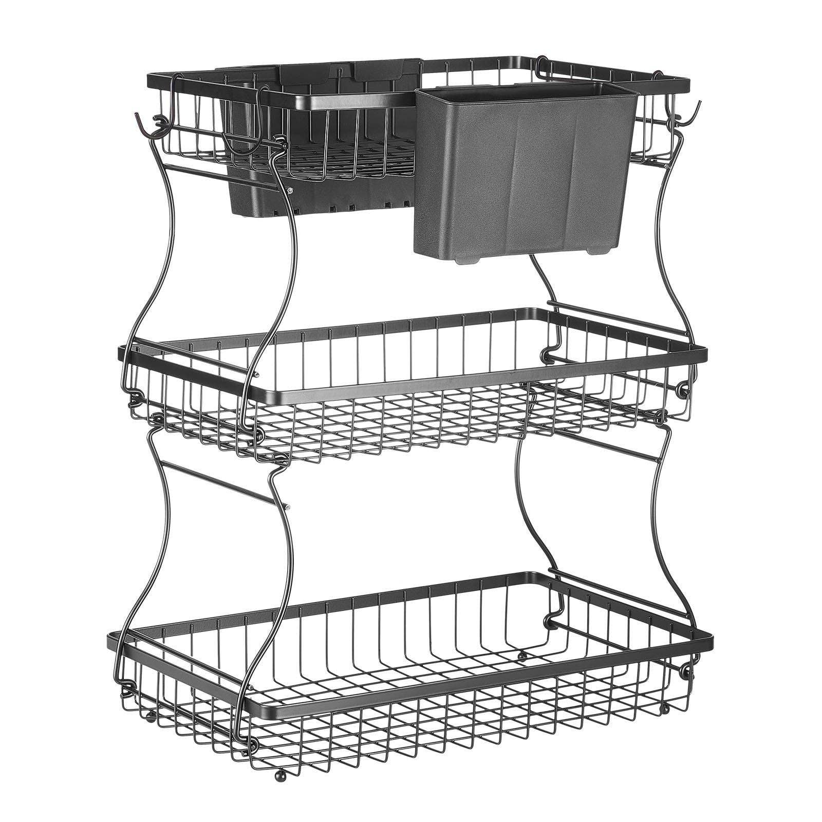 Naomi's Happy Place Shop - Wholesale Fruit basket - 3 Tier Fruit Basket Bowl Kitchen Countertop Storage Stand Holder Banana Hanger10