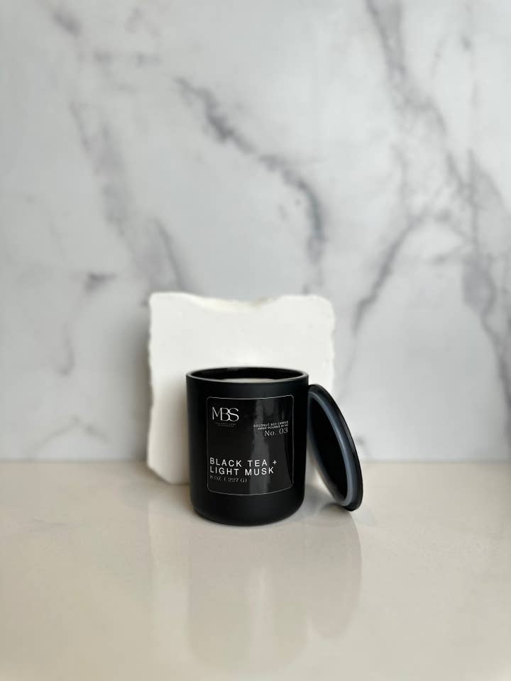 Black Tea + Light Musk Scent for wholesale by Mind Body & Scents, LLC