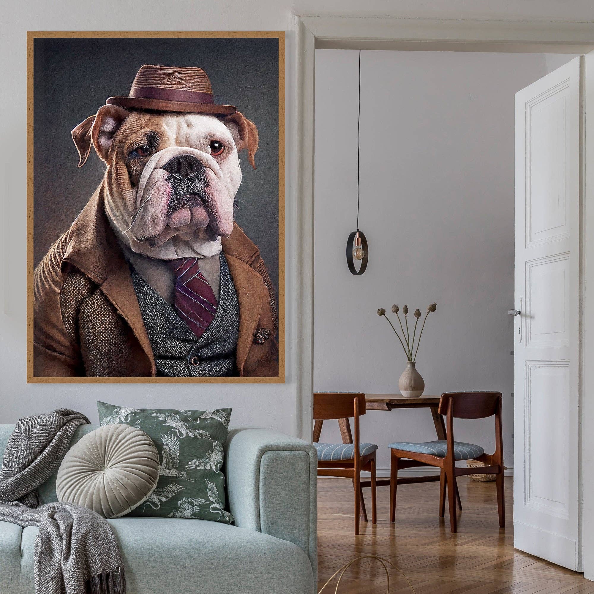 Ink & Drop – wholesale Art print – English Bulldog Animal Head Print2