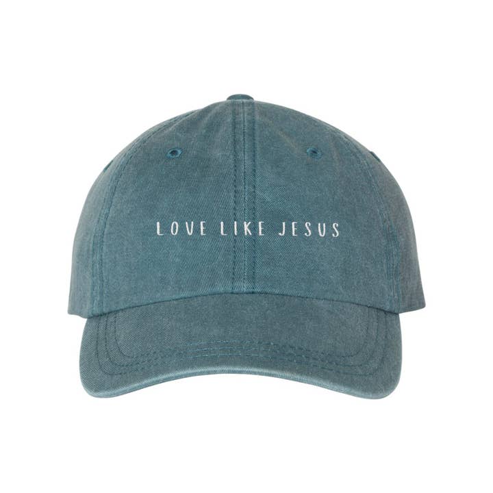 Scripted Pearl - Wholesale Baseball Cap - Women's - Love Like Jesus Embroidered Baseball Cap, Christian Ball Hat