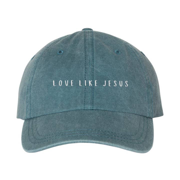 Scripted Pearl - Wholesale Baseball Cap - Women's - Love Like Jesus Embroidered Baseball Cap, Christian Ball Hat1