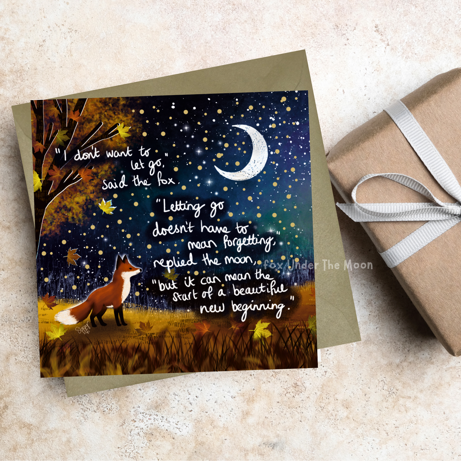 Fox Under The Moon - Wholesale Everyday Greeting Card - 'New Beginning' - Greeting Card From Fox Under The Moon1