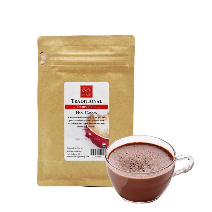Dairy-Free Traditional Hot Cocoa, Hot Chocolate for wholesale by Old Town Spice Shop