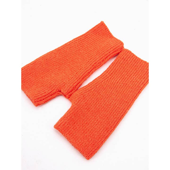 Sarta Accessories - Wholesale Hand Warmer - Dylan Wrist Warmers - Orange, Knitted
