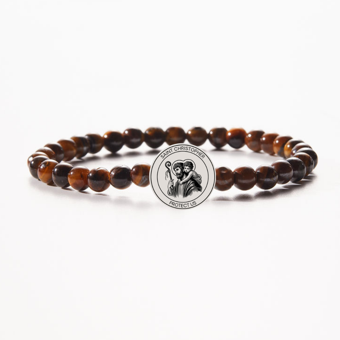 Holy Water Bracelet - Wholesale Beaded Bracelet - MEN'S HOLY WATER ST. CHRISTOPHER BRACELET0