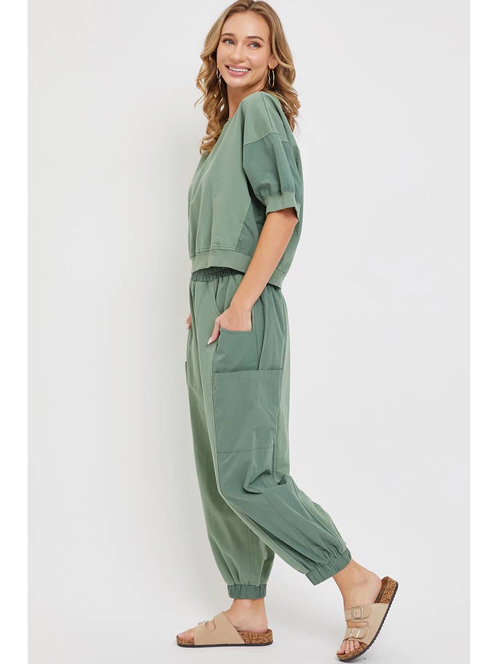 Sweet Lovely by Jen - Wholesale Lounge Sweatpants/Joggers - Women's - CASUAL COMFY WIDE-LEG HARMES JOGGERS13