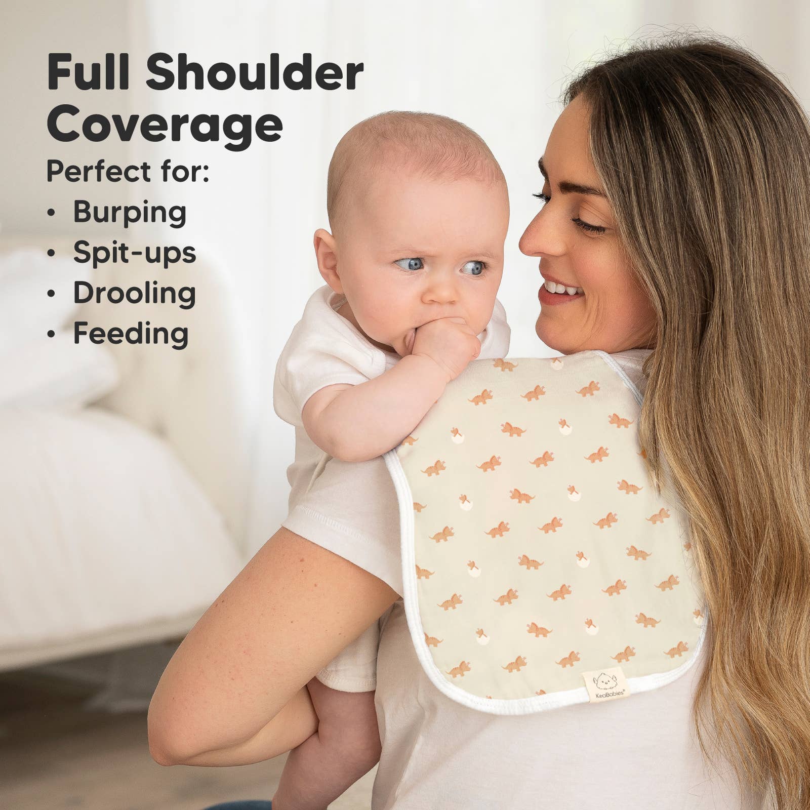 Roarsome KeaBabies 5-Pack Softe Burp Cloths for wholesale on Faire2