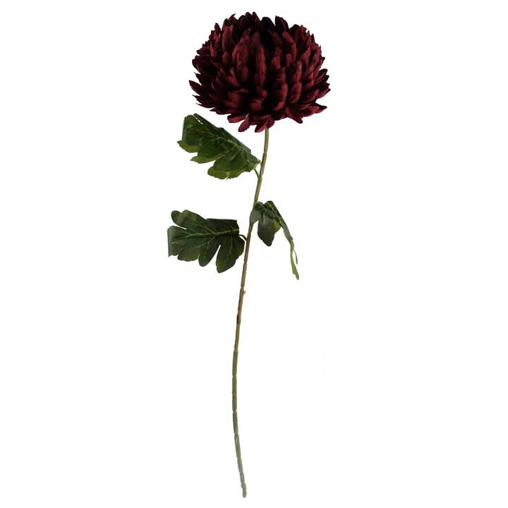 Leaf Design UK LTD - Wholesale Artificial Flowers - Pack 6x Artificial Flowers Large Chrysanthemum Red 75cm