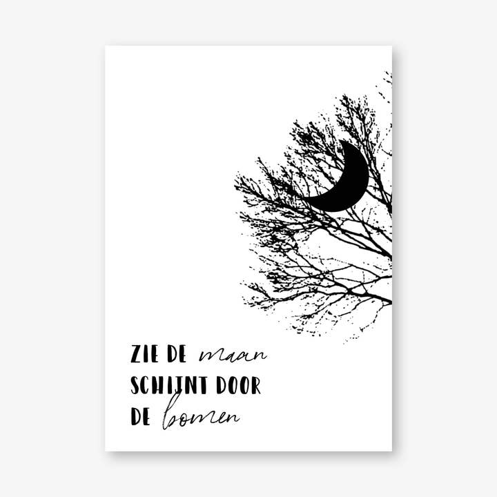 Poster Santa Claus - See The Moon Shines (Printable) for wholesale by MOODZ design