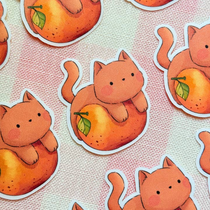 AnnaFloof - Wholesale Sticker - Orange Cats | Vinyl Sticker1