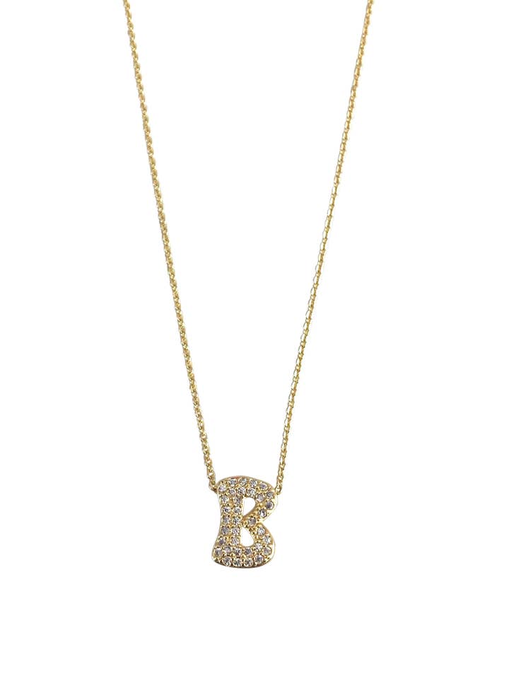 Davy Initial Necklace GOLD- Top 12 for wholesale by Gemelli