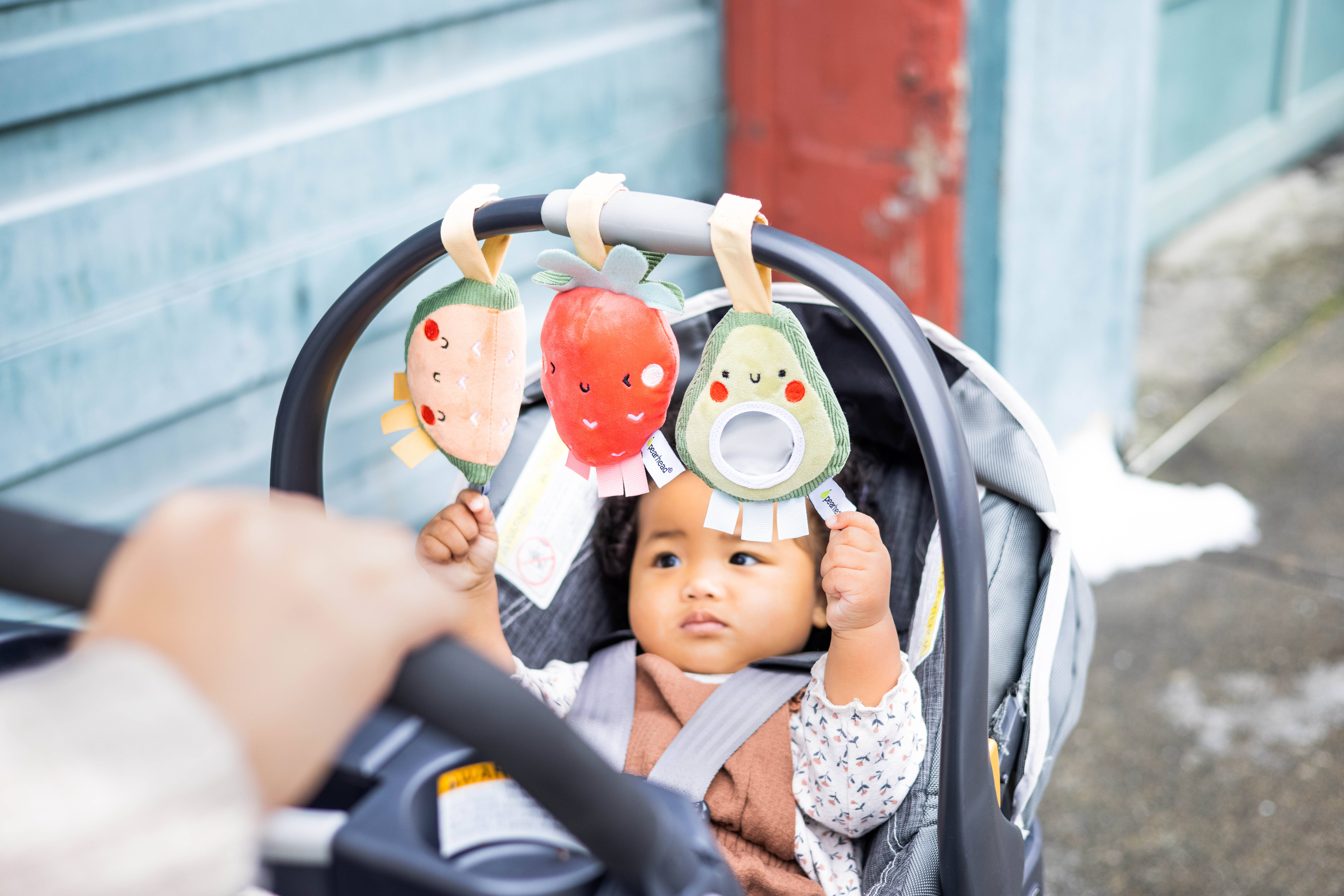 Pearhead - Wholesale Crinkle Tag Toy - Baby - Fruit Stroller Toys, Set of 31