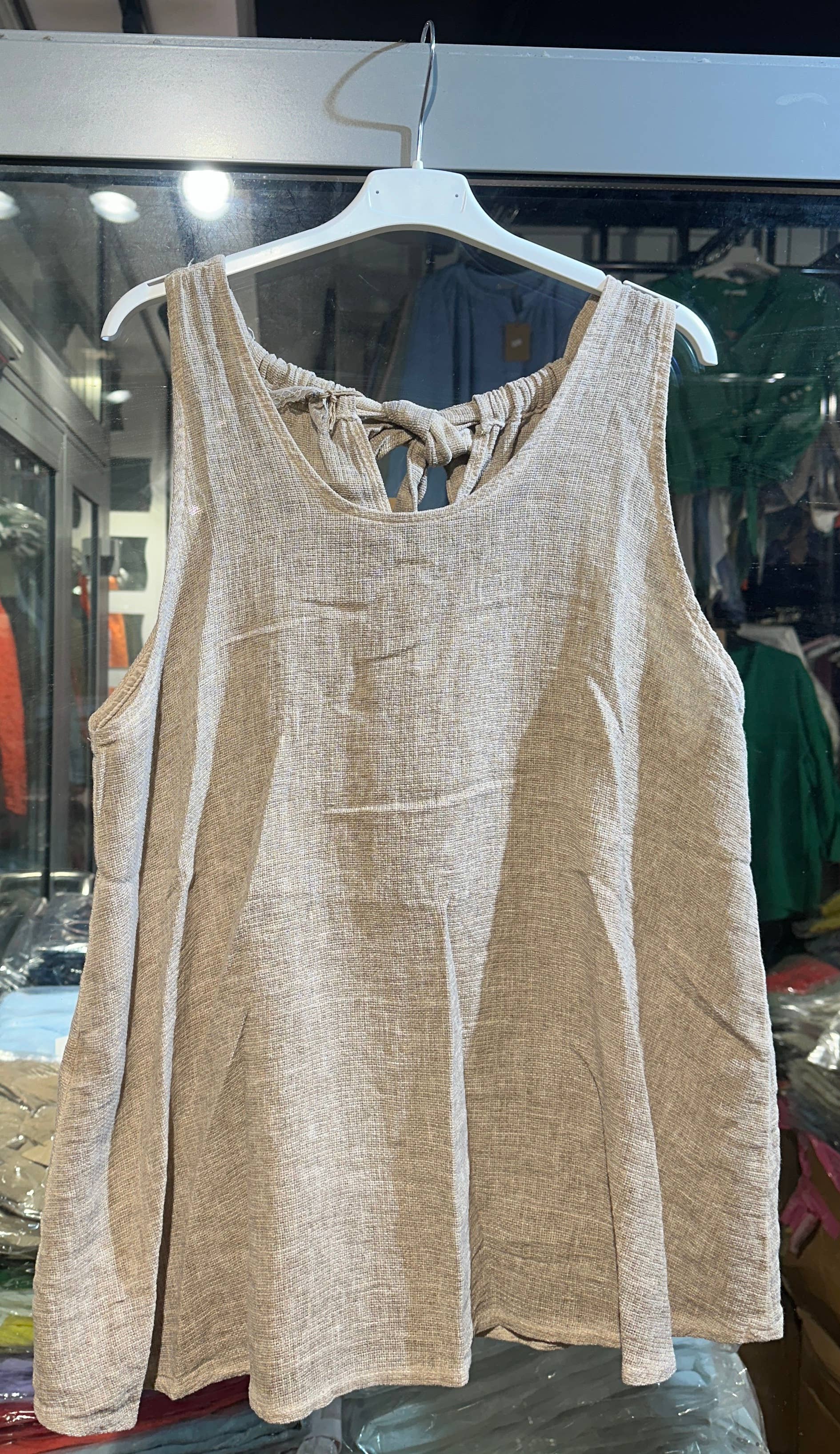 LÉA & LUC - Vente Débardeur – femme - Débardeur en 50% coton et 50% Lin REF. 916825