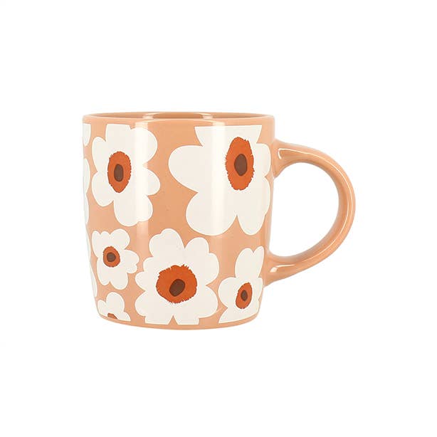 Novastyl - Wholesale Coffee Mug - Daisy mug 34cl in terracotta stoneware0