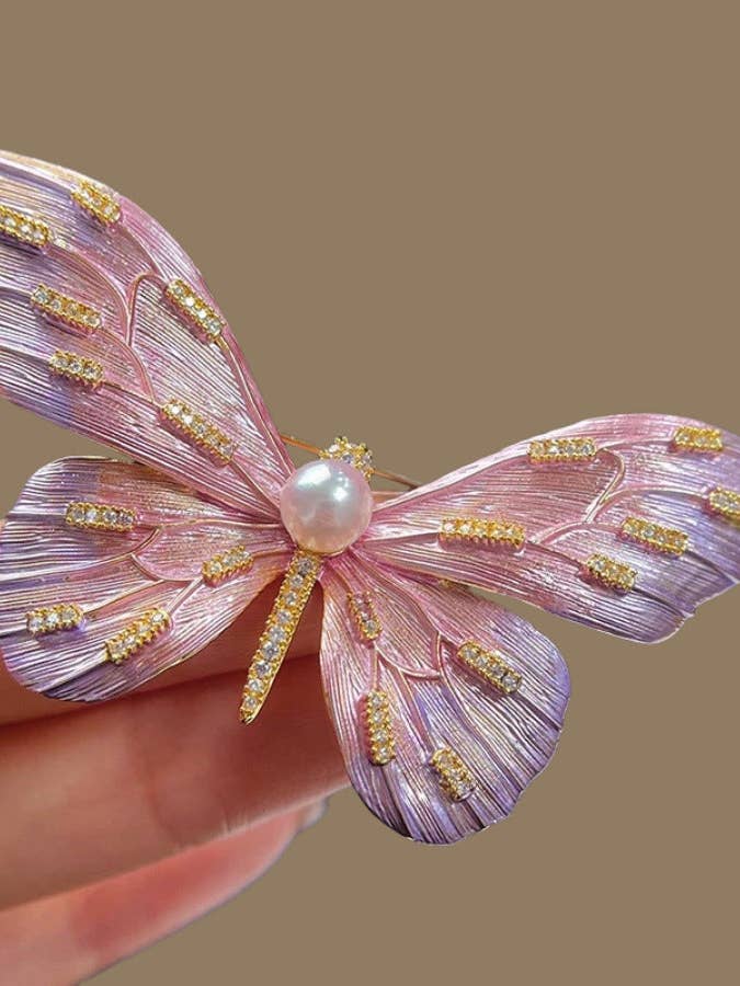 Vlinder Strass Legering Broche PA5684 voor wholesale door Ole