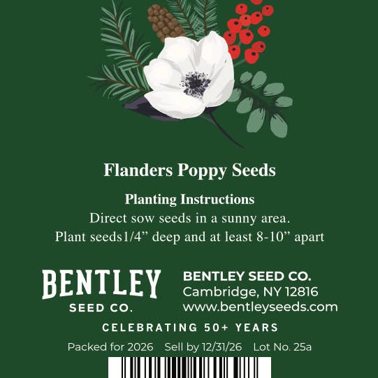 Bentley Seed Co. - Wholesale Plant Seeds - White Flowers and Pine - Corn Poppy Seed Packets1