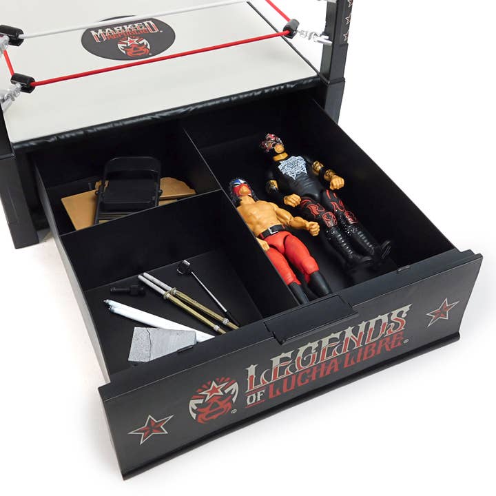 Boss Fight Studio Llc - Wholesale Toy Set - Kids - Legends of Lucha Libre Ring - Action Figure Playset