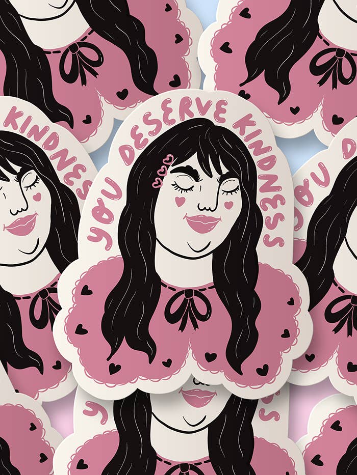Pegatina 'You Deserve Kindness' para venta al por mayor de Chiaralascura