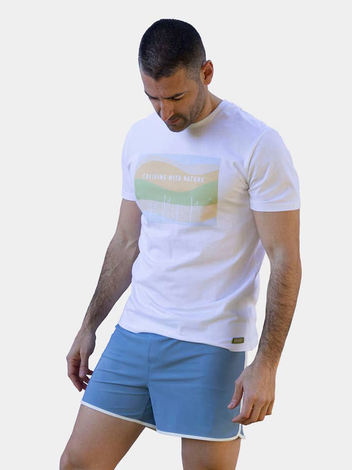 Kuria men's Bermuda shorts -blue- for wholesale by Kiribati