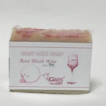 Rose Blush Wine Goat Milk Soap for wholesale by Goats in a Coat