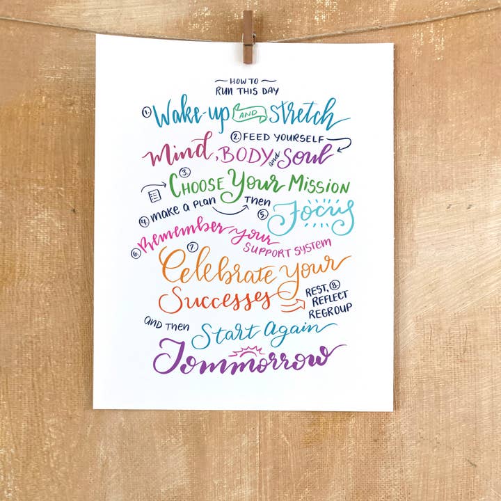 8x10 Quote Art, How to Run this Day for wholesale by EAM Art Shop
