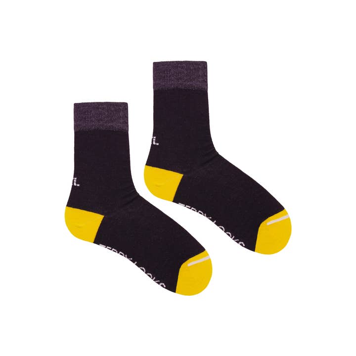 Recycled Dark Purple Crew Socks - 2 Pack for wholesale by Teddy Locks