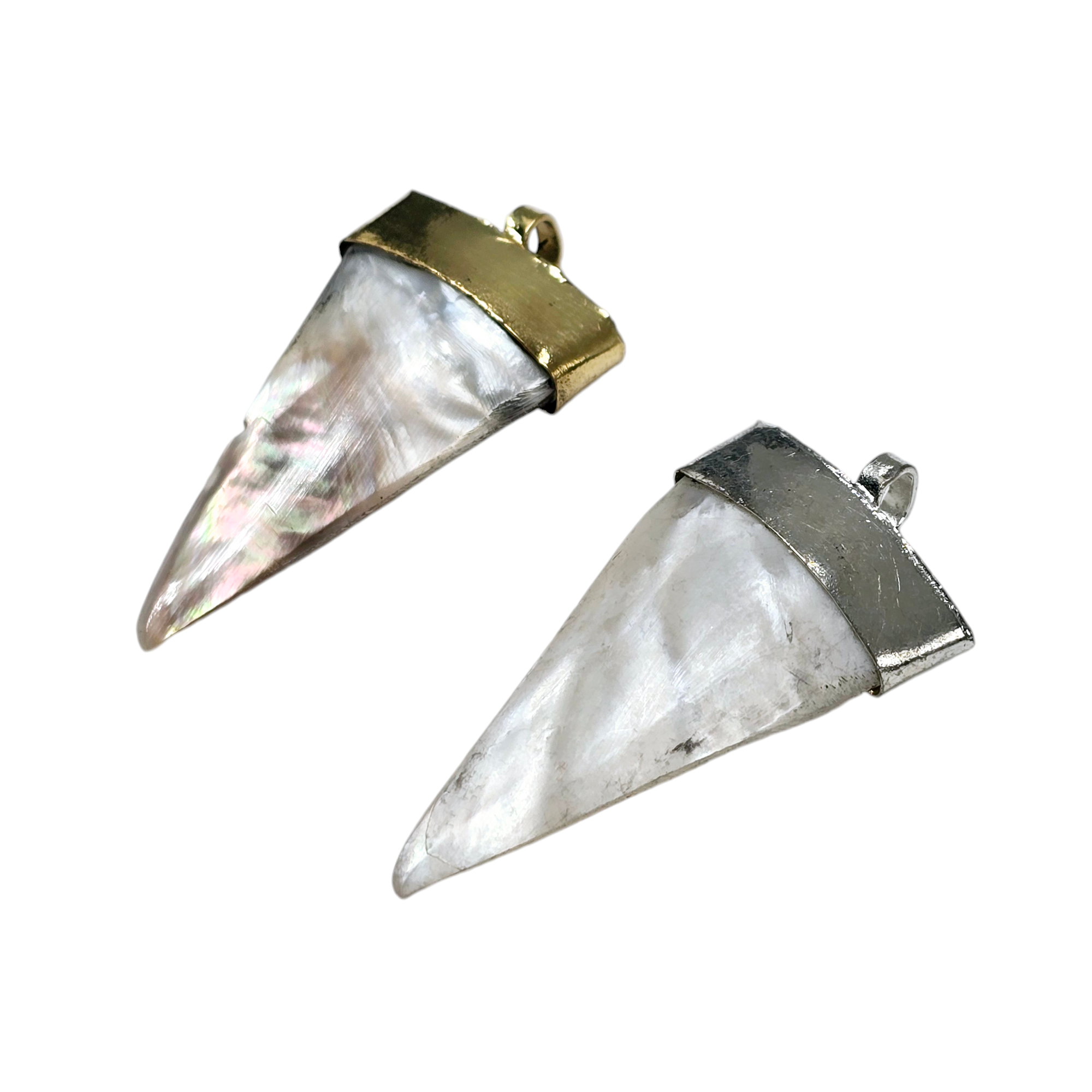 Jewelers Paradise - Wholesale Individual Charm/Pendant - Mother of Pearl Spike Pendant - You Choose Finish2