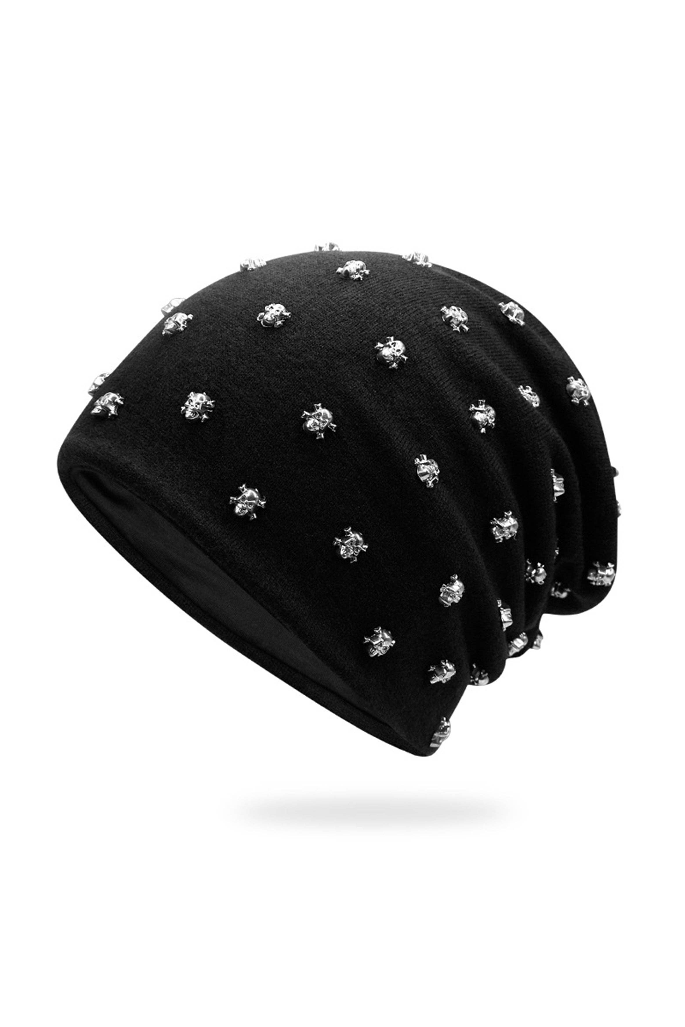 Black Skull Beanie C0705 for wholesale on Faire2
