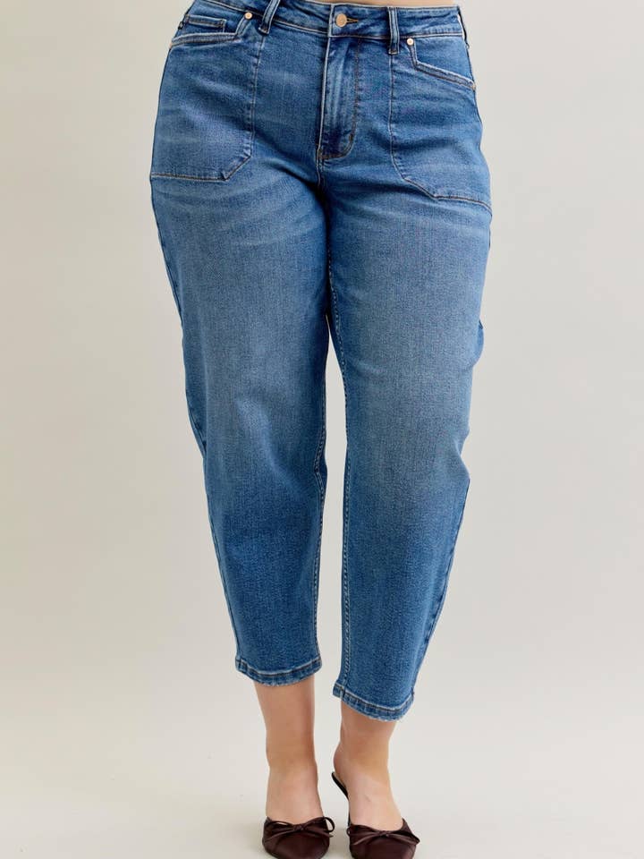 HW Soft Barrel Stitch Thru Pocket - PLUS for wholesale by Judy Blue Jeans