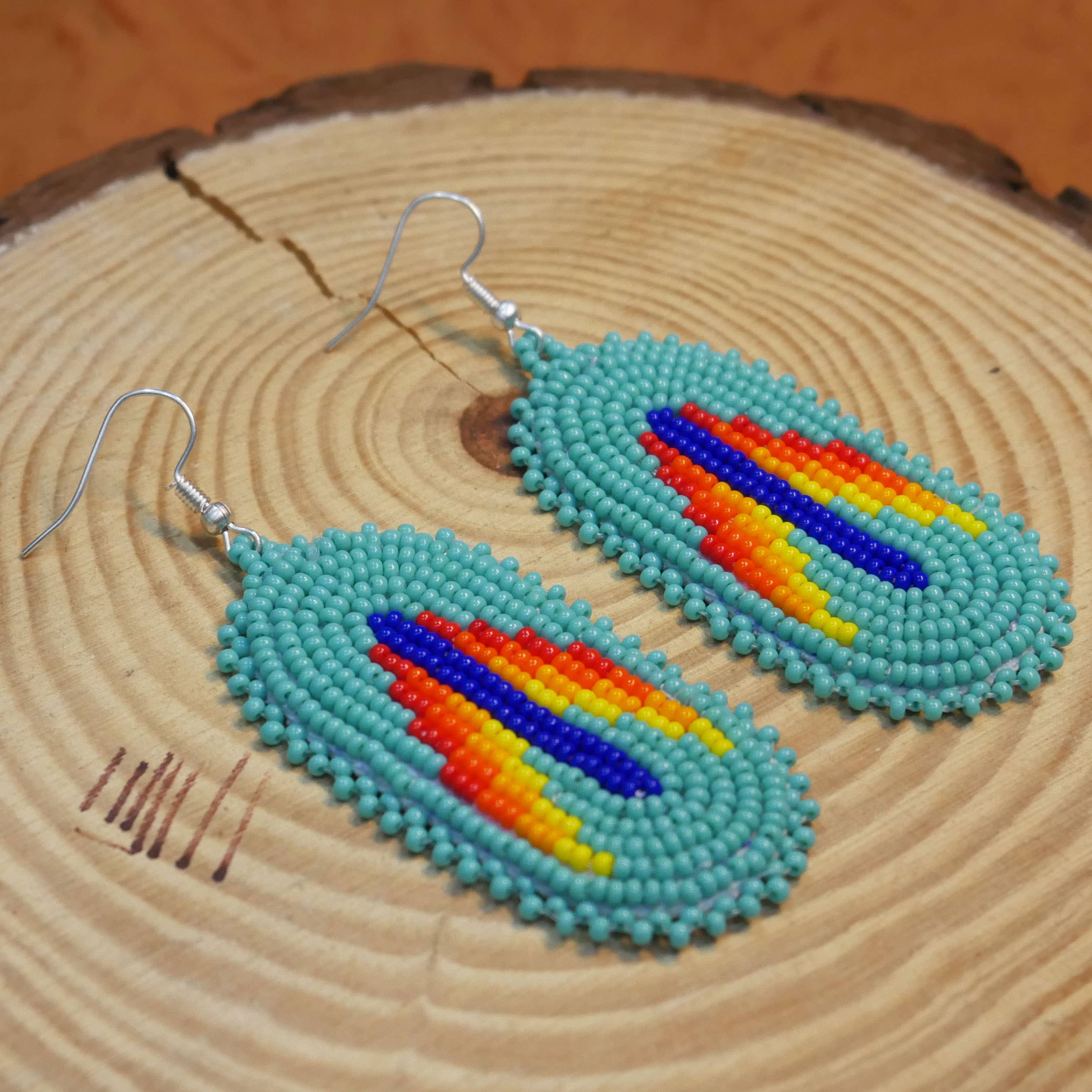 KANGURAH - Wholesale Dangle Earrings - Handmade Beaded Earring Native American Tribal Earring0