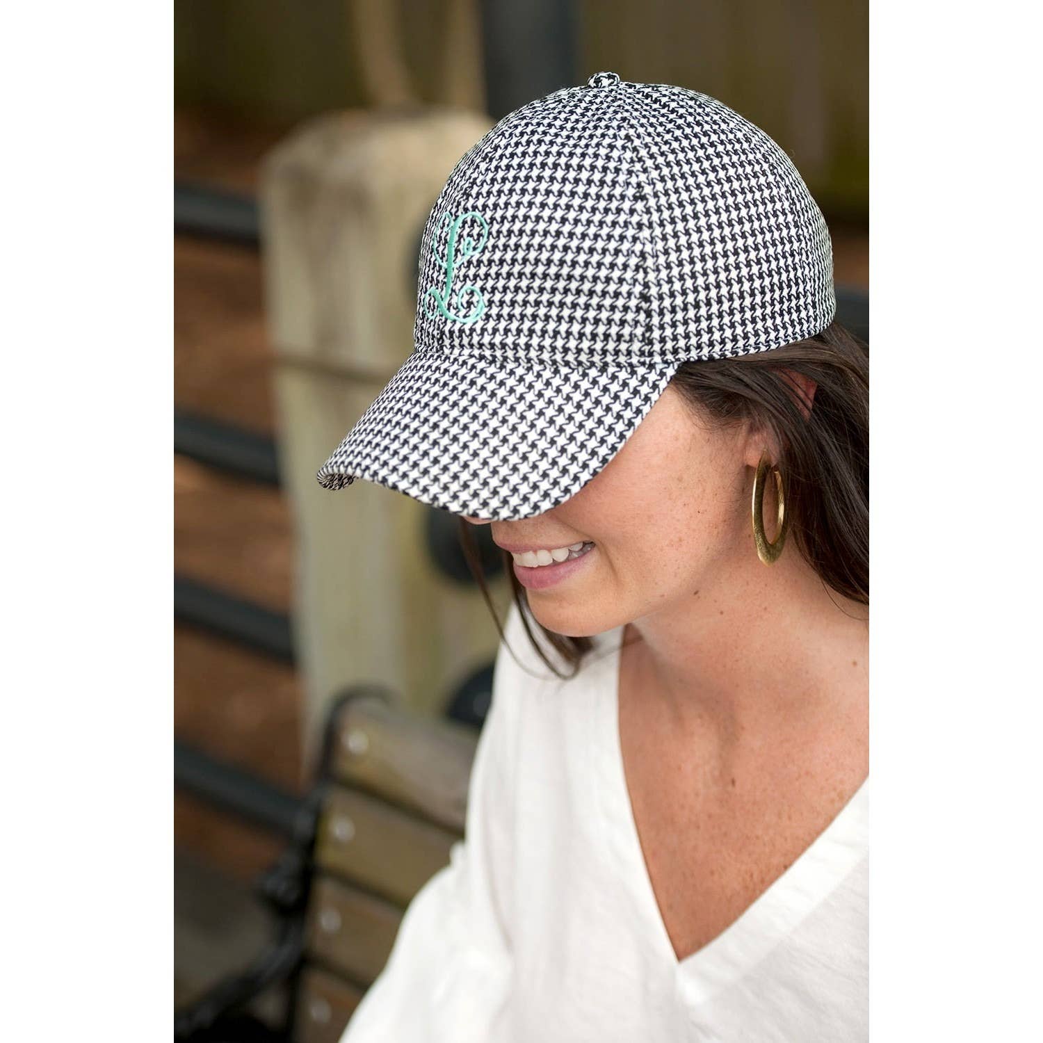 Wholesale Boutique - Wholesale Baseball Cap - Unisex - Houndstooth Cap3