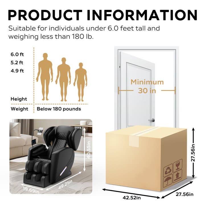 39F Inc. - Wholesale Chair - 2024 Full Body Zero Gravity Massage Recliner with Airbags7