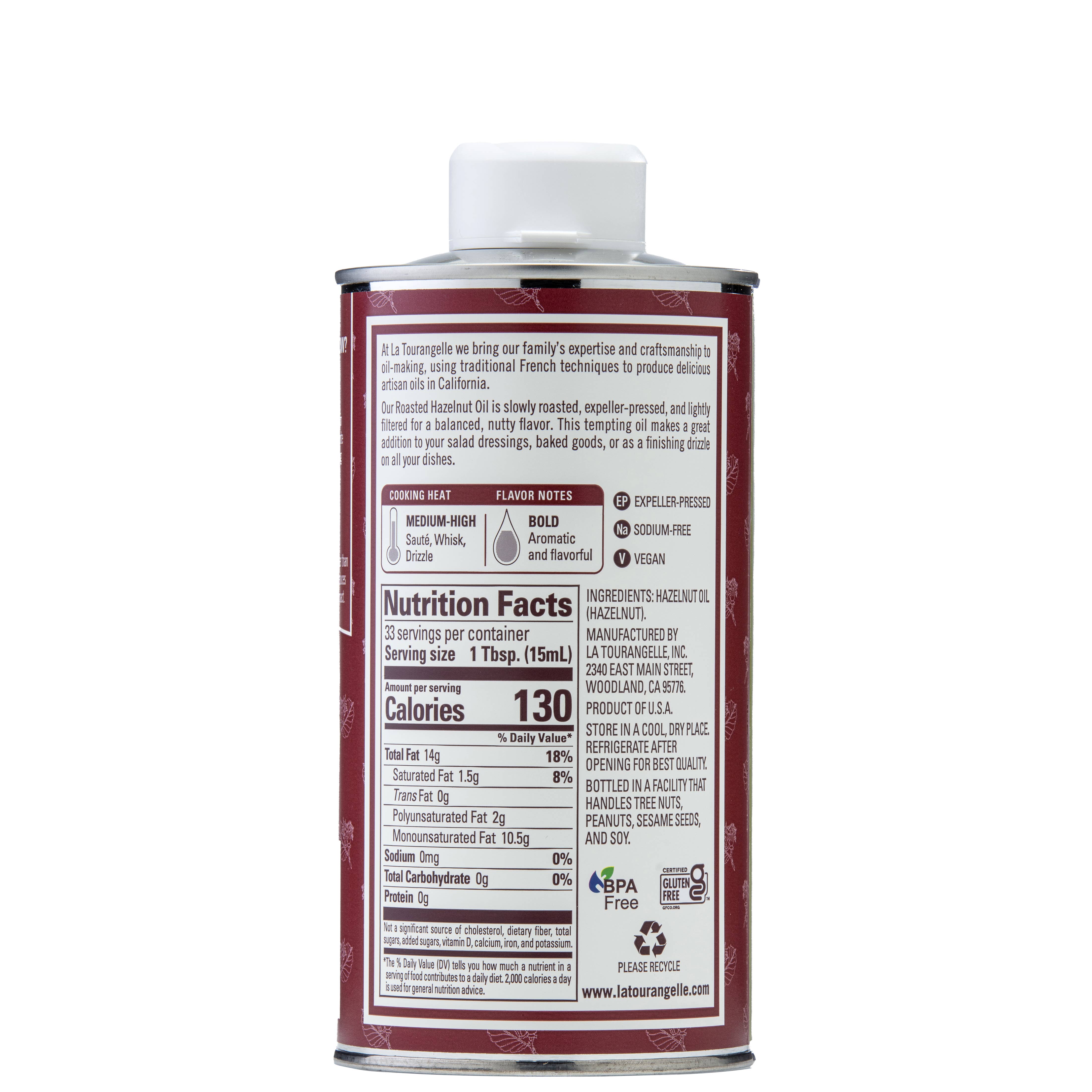 La Tourangelle - Wholesale Cooking Oil - La Tourangelle Roasted Hazelnut Oil - 6 Units1