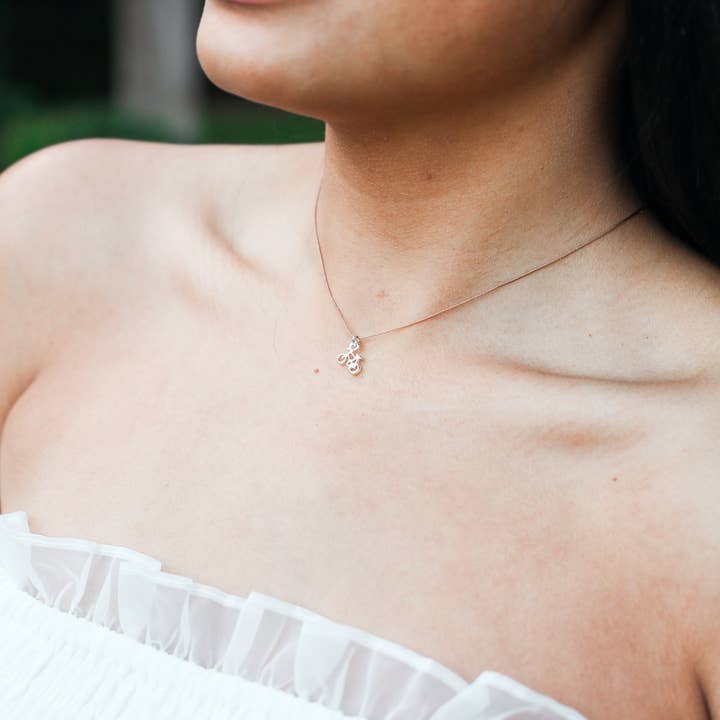 Lucky Feather - Wholesale Pendant/Charm Necklace - New Moon Silver Necklace - ENJOY/BIKE3