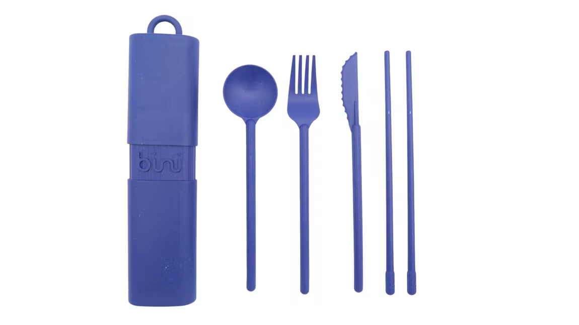 Bini - Venta al por mayor Juego de cubiertos - Bini Midnight Blue - Cubiertos reutilizables y portátiles de origen biológico5