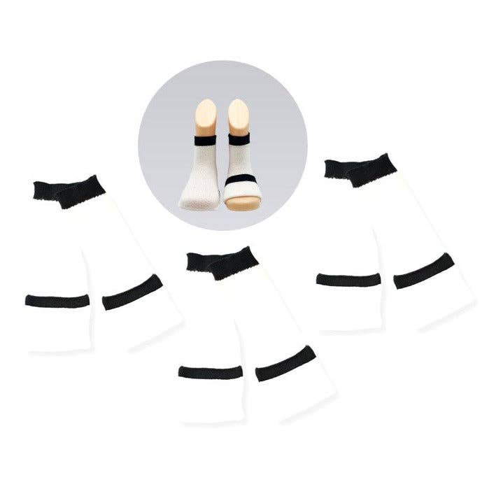 Chaussettes antidérapantes pour bébé - Lot de 3 - Blanc pour la vente par Peekaboo Socks