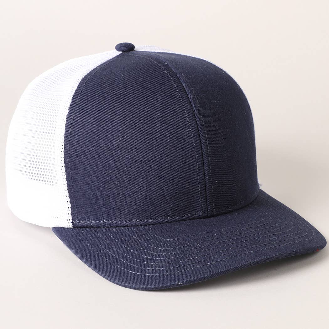Fashion City - Wholesale Trucker Hat - Unisex - Two Tone Cotton Trucker Hat with Mesh Back30