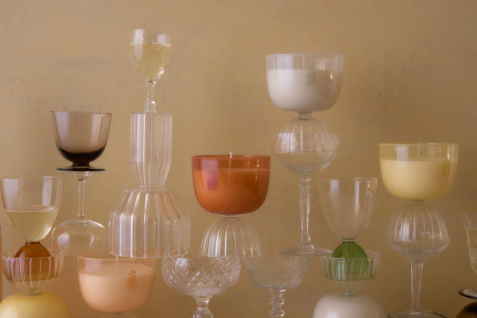 Rewined - Wholesale Jar/Filled Candle - Rewined Coupe Mimosa Candle 7 oz3