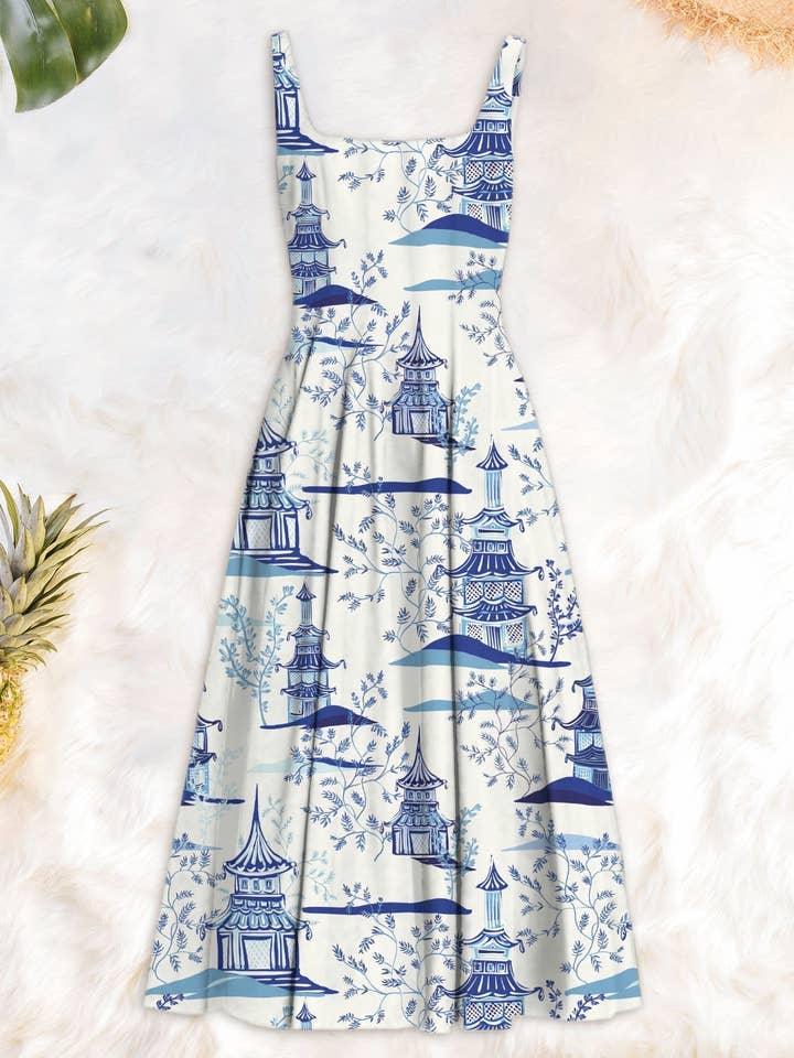 Himari Pleated Midi Dress for wholesale by Averie