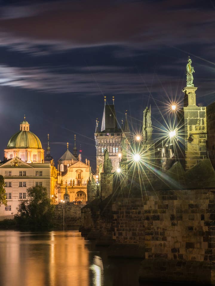 Prague Poster - Moonlight in Prague for wholesale by Posters & Puzzles