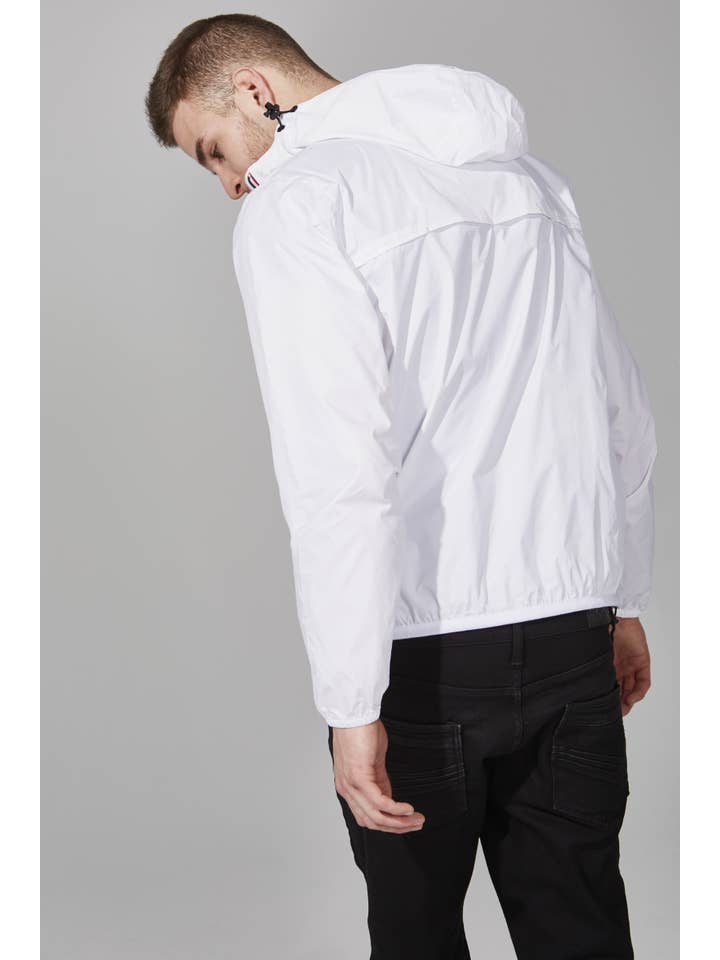 O8 Lifestyle - Wholesale Raincoat - Men's - White Quarter Zip Packable Rain Jacket